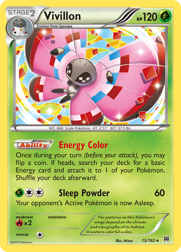 Vivillon (15/162) [XY: BREAKthrough] - Comfy Hobbies