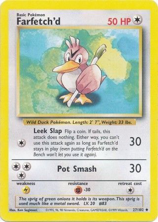Farfetch'd (27/102) [Base Set Unlimited] - Comfy Hobbies