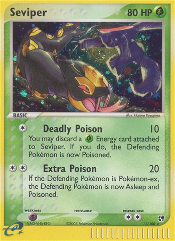 Seviper (11/100) [EX: Sandstorm] - Comfy Hobbies