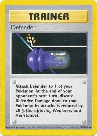 Defender (80/102) [Base Set Shadowless Unlimited] - Comfy Hobbies