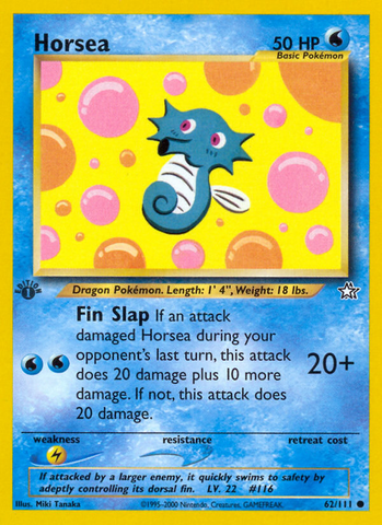 Horsea (62/111) [Neo Genesis 1st Edition] - Comfy Hobbies