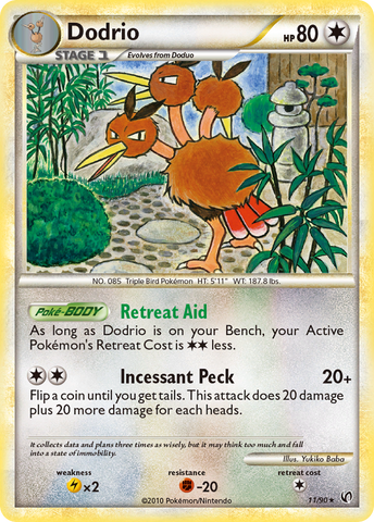 Dodrio (11/90) [HeartGold & SoulSilver: Undaunted] - Comfy Hobbies