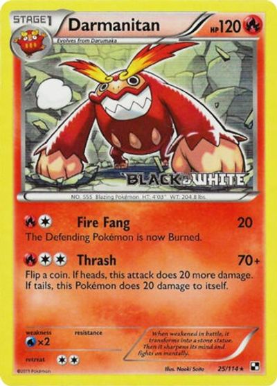 Darmanitan (25/114) (Prerelease Promo) [Black & White: Black Star Promos] - Comfy Hobbies