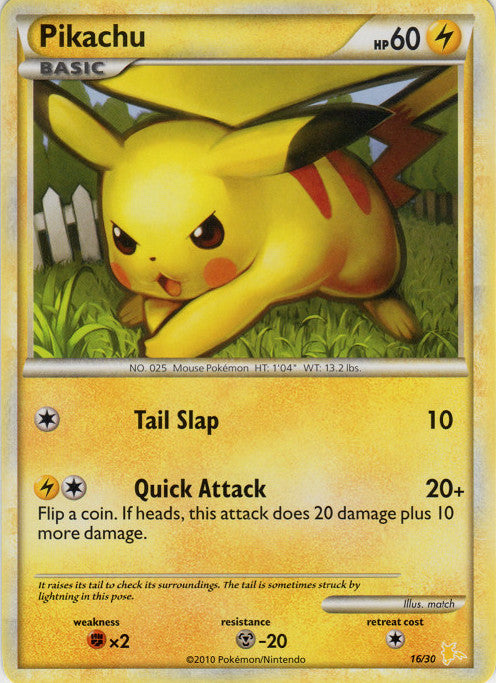 Pikachu (16/30) [HeartGold & SoulSilver: Trainer Kit - Raichu] - Comfy Hobbies