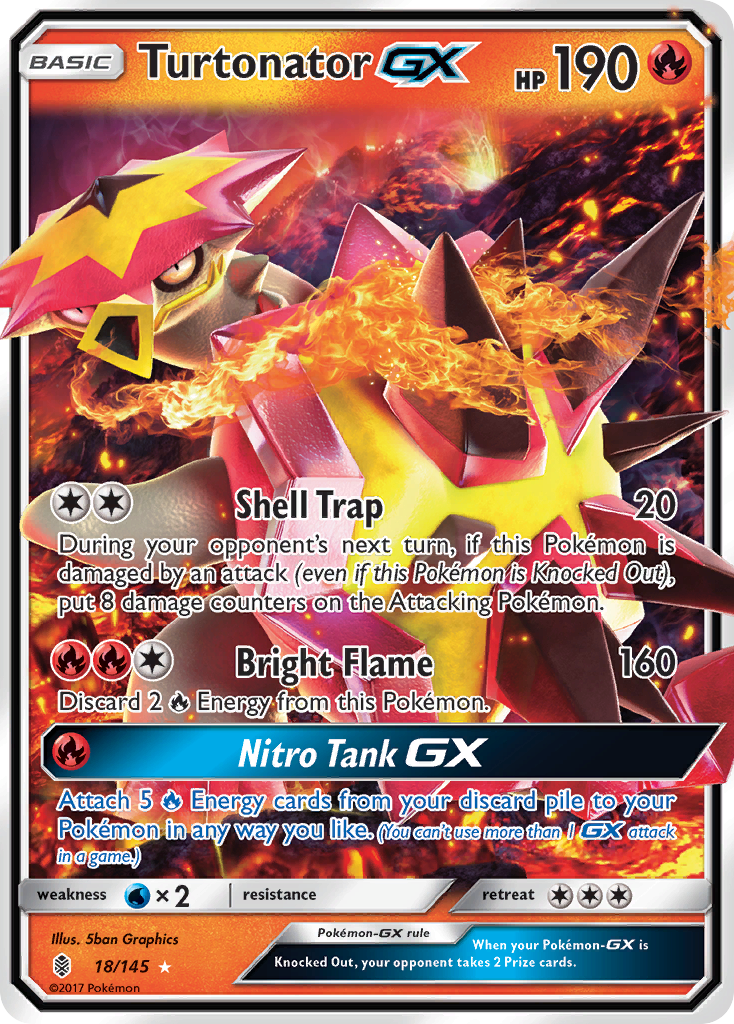 Turtonator GX (18/145) [Sun & Moon: Guardians Rising] - Comfy Hobbies