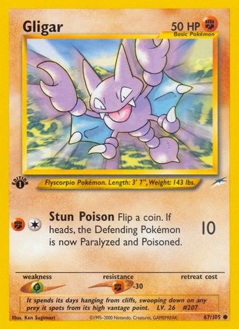 Gligar (67/105) [Neo Destiny 1st Edition] - Comfy Hobbies