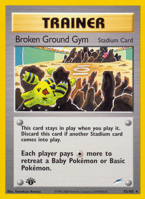 Broken Ground Gym (92/105) [Neo Destiny 1st Edition] - Comfy Hobbies