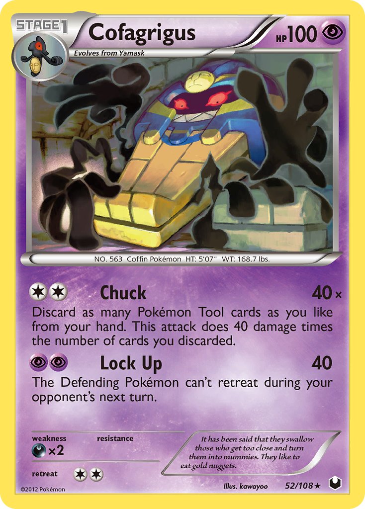 Cofagrigus (52/108) (Cracked Ice Holo) (Theme Deck Exclusive) [Black & White: Dark Explorers] - Comfy Hobbies