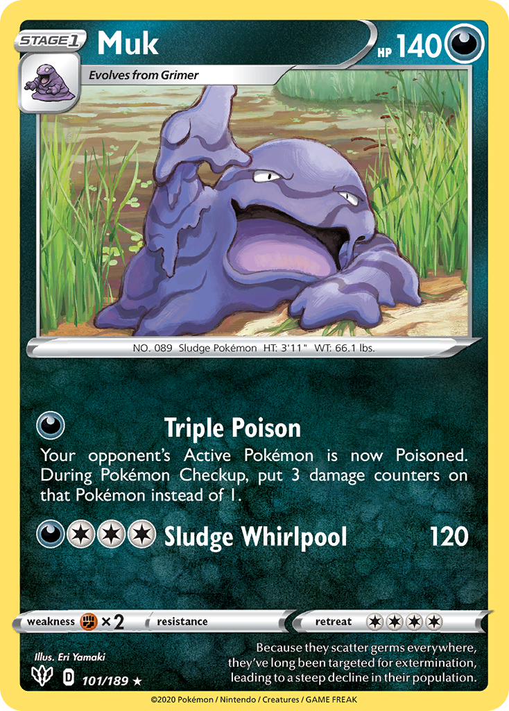 Muk (101/189) [Sword & Shield: Darkness Ablaze] - Comfy Hobbies