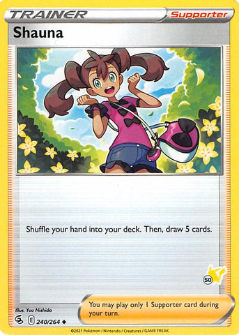 Shauna (240/264) (Pikachu Stamp #50) [Battle Academy 2022] - Comfy Hobbies