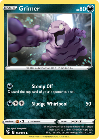 Grimer (100/189) [Sword & Shield: Darkness Ablaze] - Comfy Hobbies