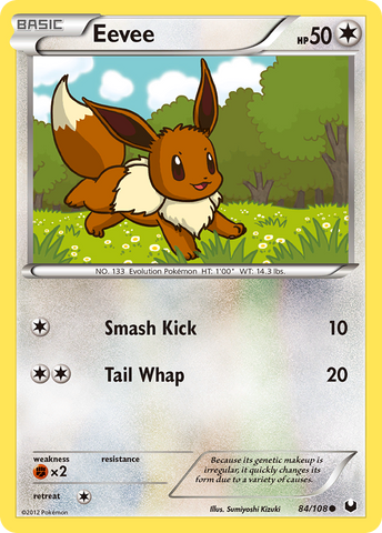 Eevee (84/108) [Black & White: Dark Explorers] - Comfy Hobbies