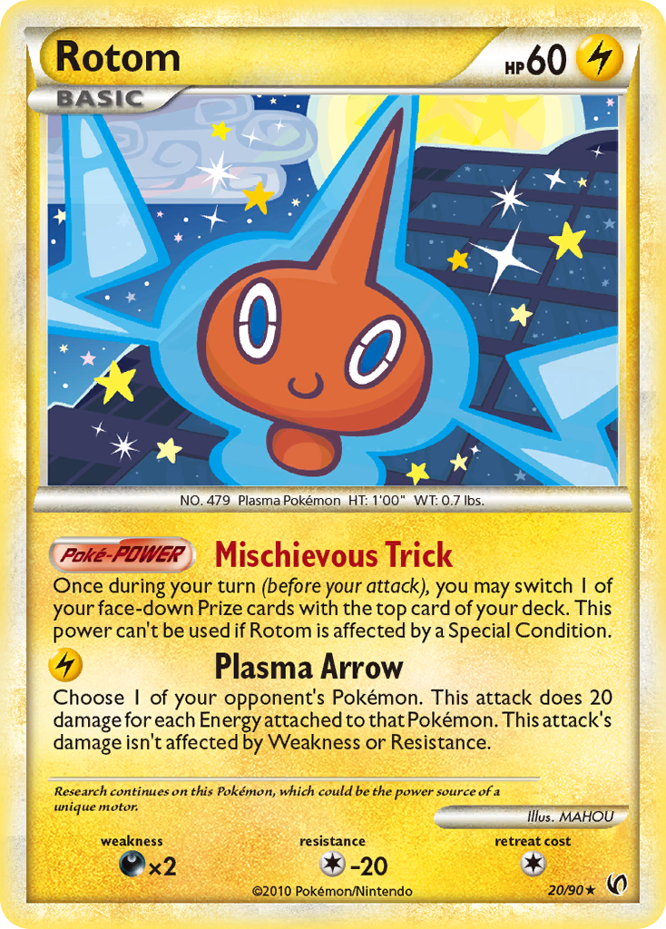 Rotom (20/90) [HeartGold & SoulSilver: Undaunted] - Comfy Hobbies
