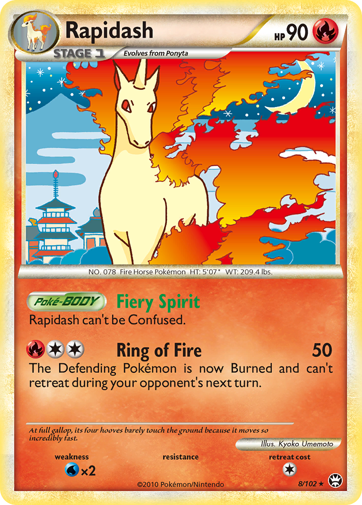 Rapidash (8/102) [HeartGold & SoulSilver: Triumphant] - Comfy Hobbies