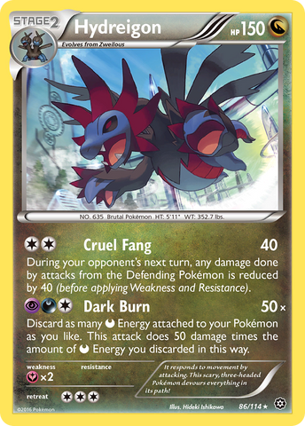 Hydreigon (86/114) [XY: Steam Siege] - Comfy Hobbies