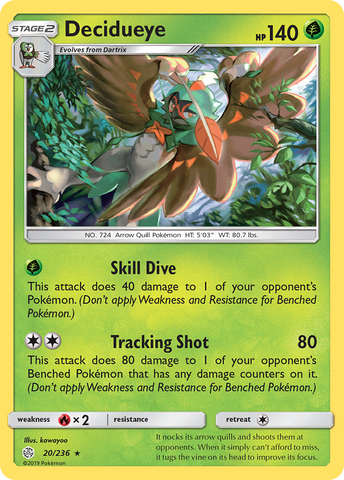 Decidueye (20/236) [Sun & Moon: Cosmic Eclipse] - Comfy Hobbies