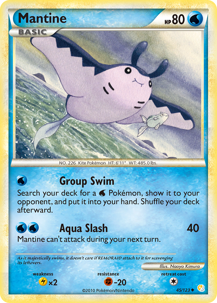Mantine (45/123) [HeartGold & SoulSilver: Base Set] - Comfy Hobbies