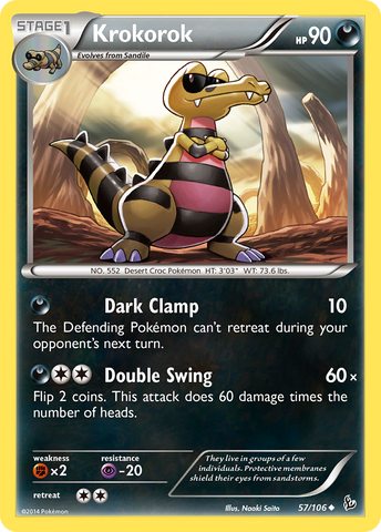 Krokorok (57/106) [XY: Flashfire] - Comfy Hobbies