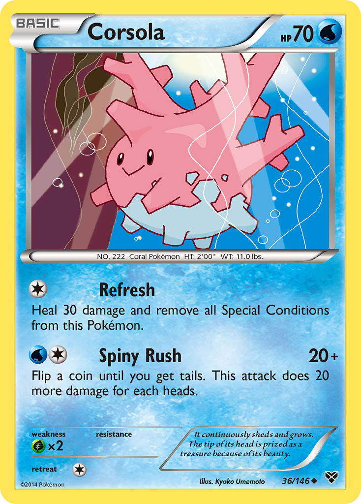 Corsola (36/146) [XY: Base Set] - Comfy Hobbies