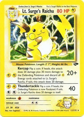 Lt. Surge's Raichu (11/132) [Gym Challenge Unlimited] - Comfy Hobbies