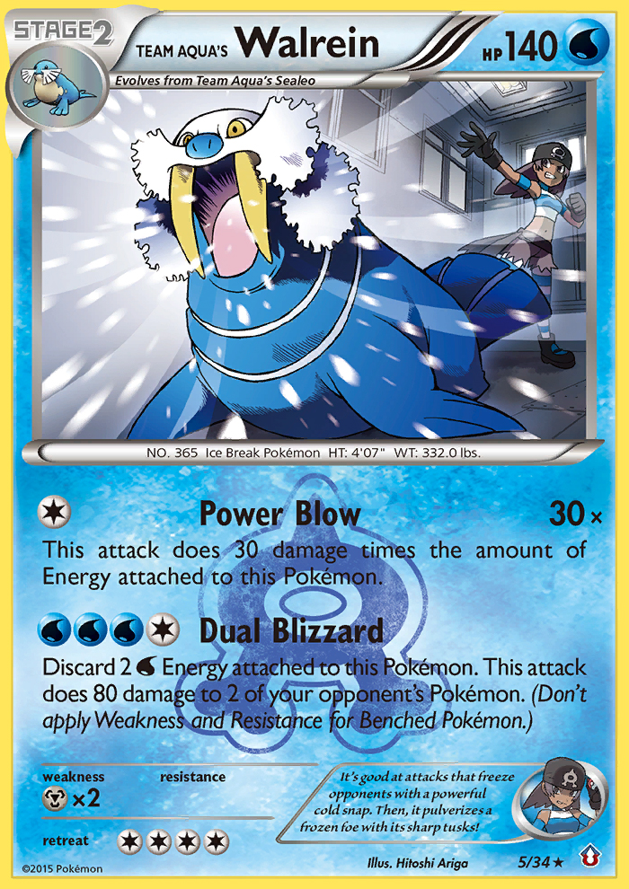 Team Aqua's Walrein (5/34) [XY: Double Crisis] - Comfy Hobbies