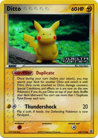 Ditto (63/113) (Stamped) [EX: Delta Species] - Comfy Hobbies