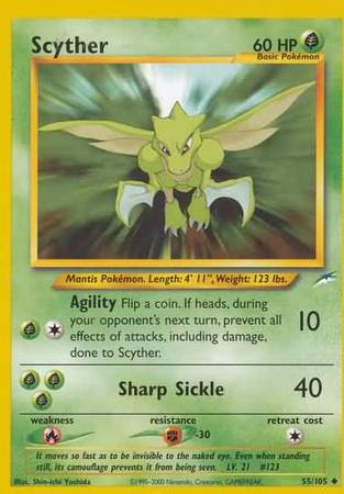 Scyther (55/105) [Neo Destiny Unlimited] - Comfy Hobbies