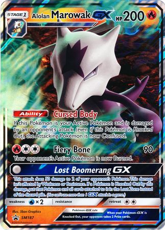 Alolan Marowak GX (SM187) (Jumbo Card) [Sun & Moon: Black Star Promos] - Comfy Hobbies