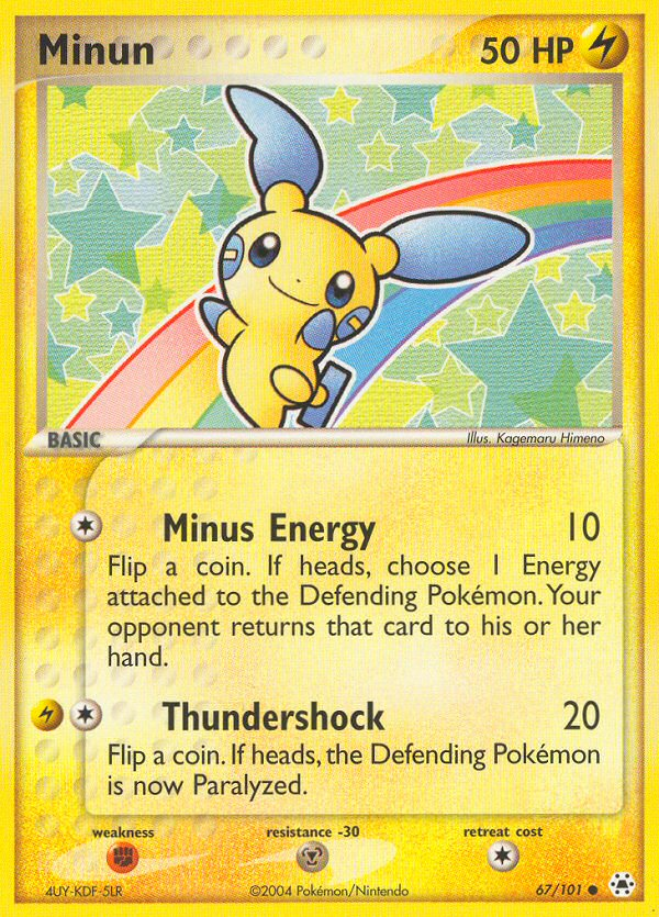 Minun (67/101) [EX: Hidden Legends] - Comfy Hobbies