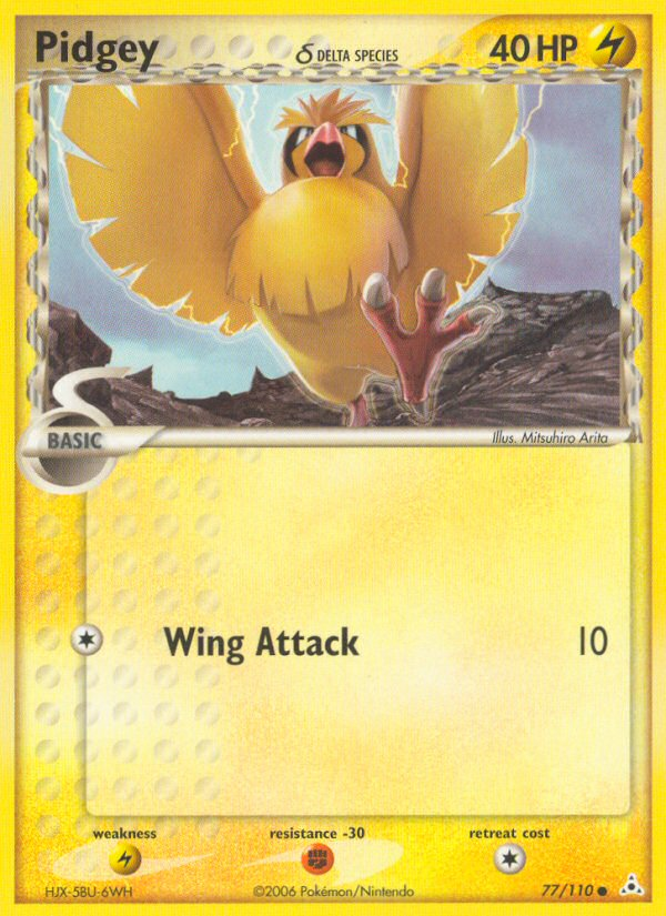 Pidgey (77/110) (Delta Species) [EX: Holon Phantoms] - Comfy Hobbies