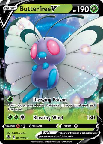 Butterfree V (001/189) [Sword & Shield: Darkness Ablaze] - Comfy Hobbies
