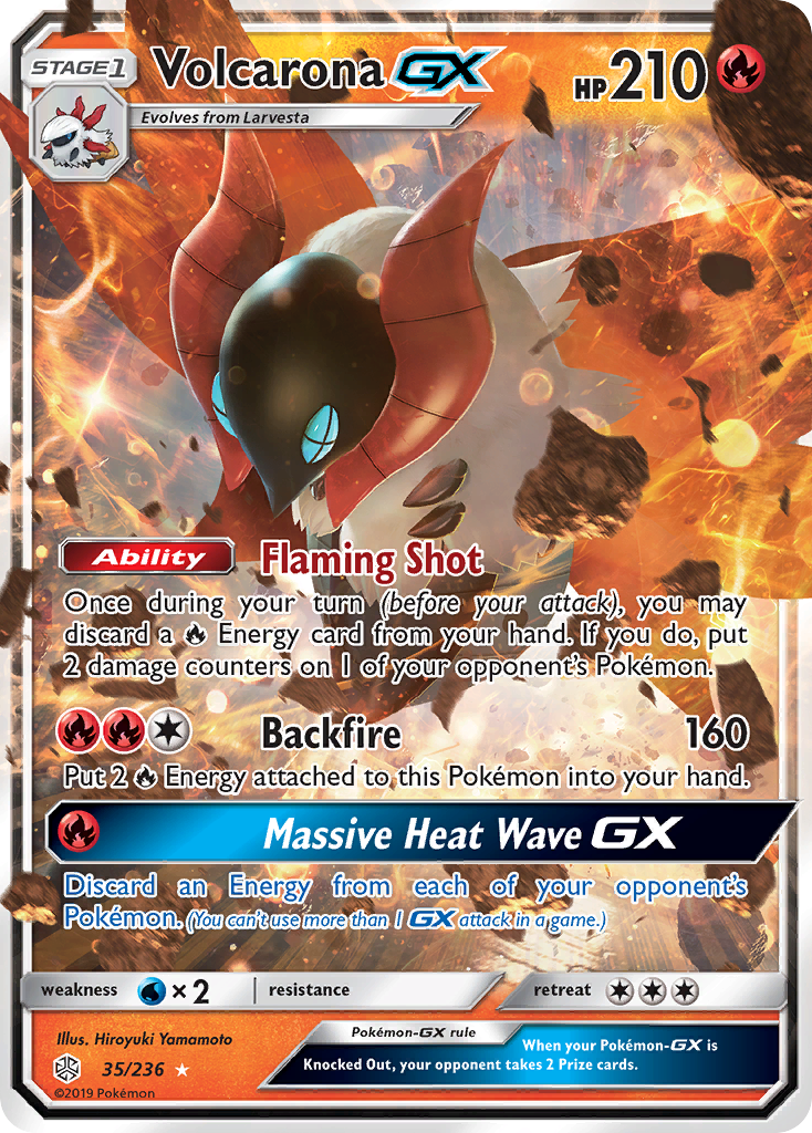 Volcarona GX (35/236) [Sun & Moon: Cosmic Eclipse] - Comfy Hobbies