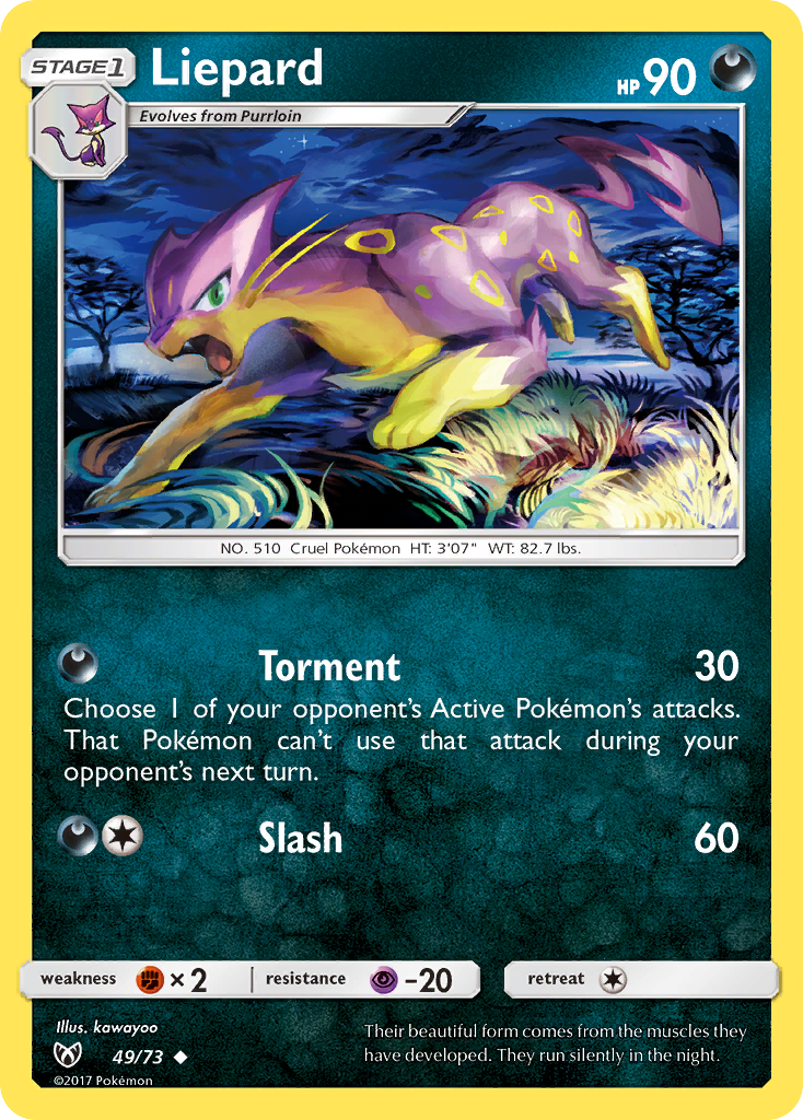 Liepard (49/73) [Sun & Moon: Shining Legends] - Comfy Hobbies