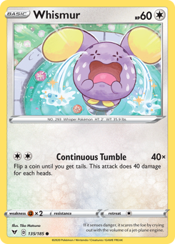 Whismur (135/185) [Sword & Shield: Vivid Voltage] - Comfy Hobbies