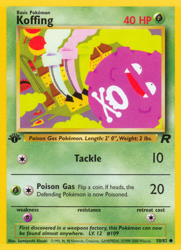 Koffing (58/82) [Team Rocket 1st Edition] - Comfy Hobbies