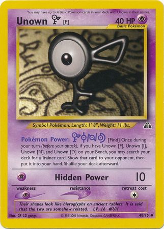 Unown [F] (48/75) [Neo Discovery Unlimited] - Comfy Hobbies