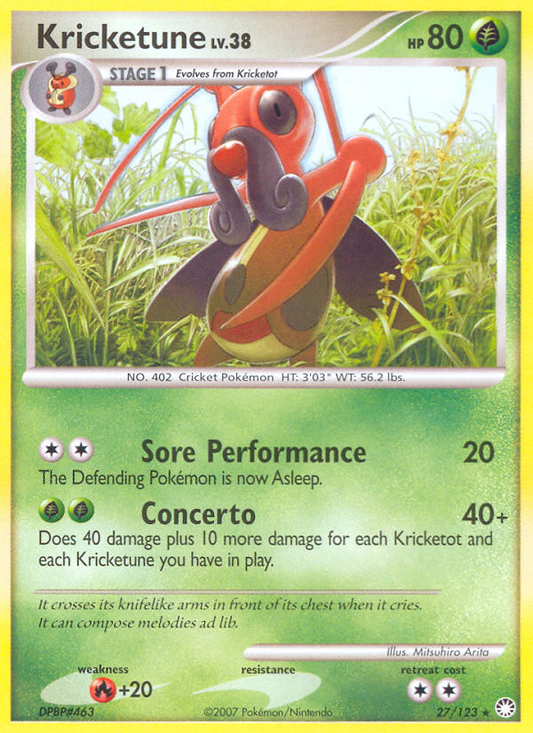Kricketune (27/123) [Diamond & Pearl: Mysterious Treasures] - Comfy Hobbies