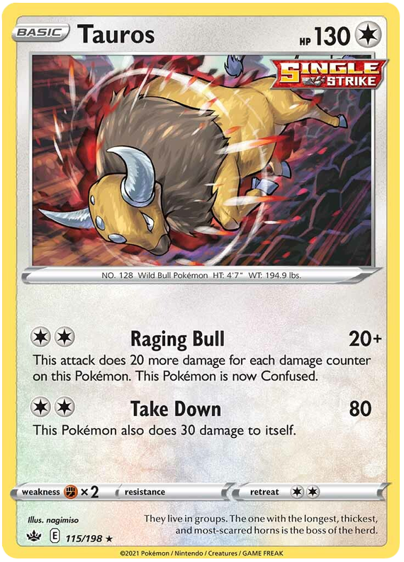 Tauros (115/198) [Sword & Shield: Chilling Reign] - Comfy Hobbies