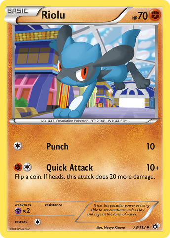 Riolu (79/113) [Black & White: Legendary Treasures] - Comfy Hobbies