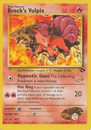 Brock's Vulpix (37/132) (W Stamped Promo) [Gym Challenge Unlimited] - Comfy Hobbies