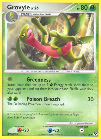 Grovyle (40/106) [Diamond & Pearl: Great Encounters] - Comfy Hobbies