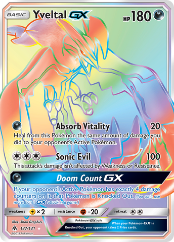 Yveltal GX (137/131) [Sun & Moon: Forbidden Light] - Comfy Hobbies