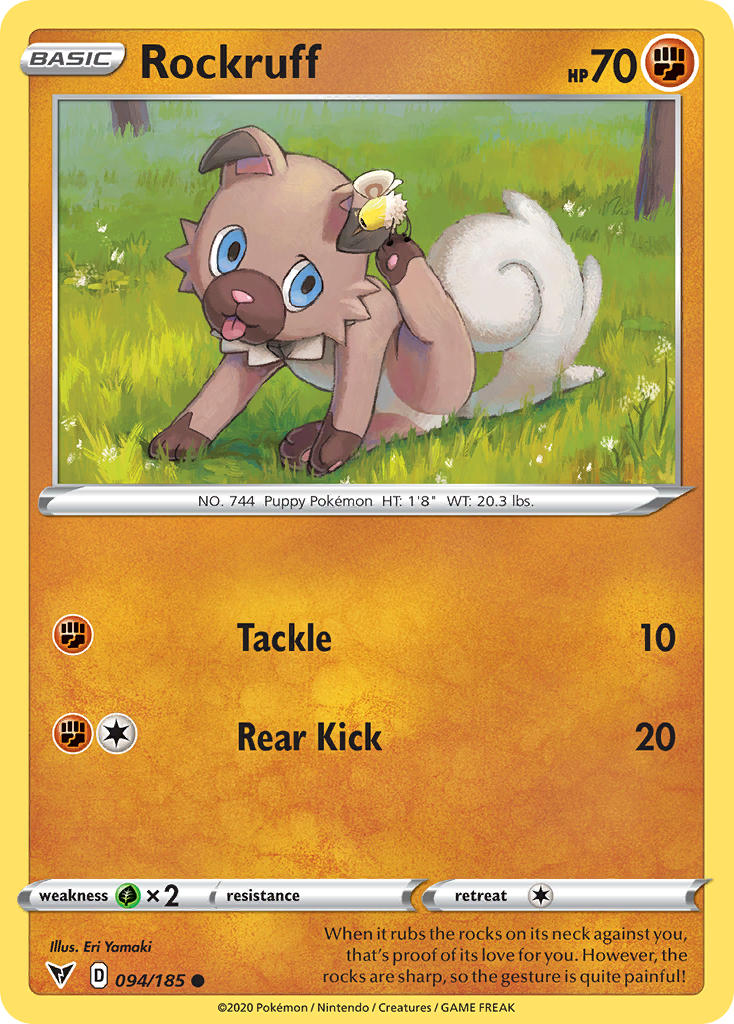 Rockruff (094/185) [Sword & Shield: Vivid Voltage] - Comfy Hobbies