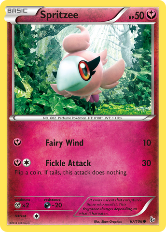 Spritzee (67/106) [XY: Flashfire] - Comfy Hobbies