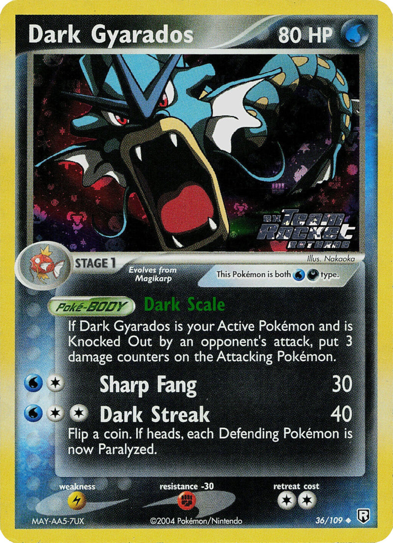 Dark Gyarados (36/109) (Stamped) [EX: Team Rocket Returns] - Comfy Hobbies