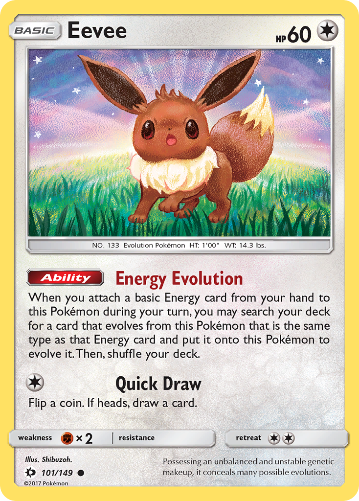 Eevee (101/149) [Sun & Moon: Base Set] - Comfy Hobbies