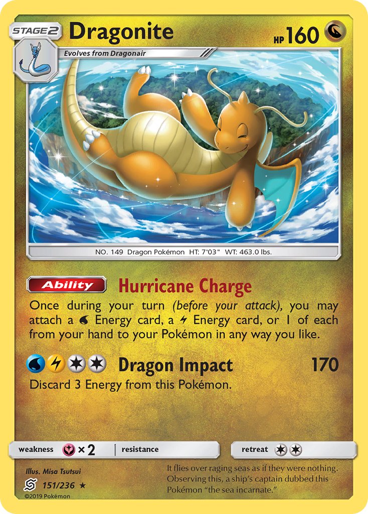 Dragonite (151/236) (Cracked Ice Holo) (Theme Deck Exclusives) [Sun & Moon: Unified Minds] - Comfy Hobbies