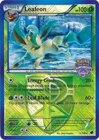 Leafeon (11/116) (States Championship Promo) [Black & White: Plasma Freeze] - Comfy Hobbies