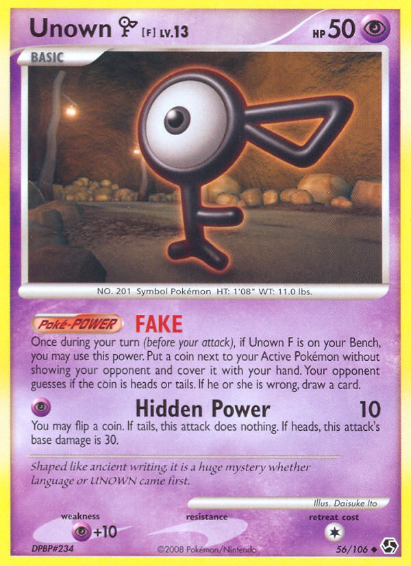 Unown F (56/106) [Diamond & Pearl: Great Encounters] - Comfy Hobbies