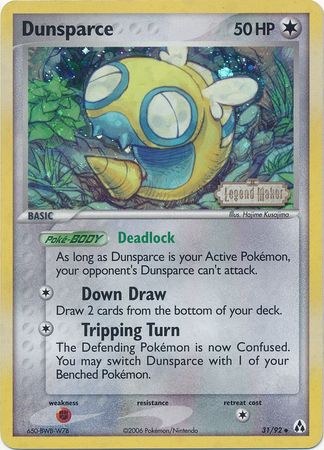Dunsparce (31/92) (Stamped) [EX: Legend Maker] - Comfy Hobbies